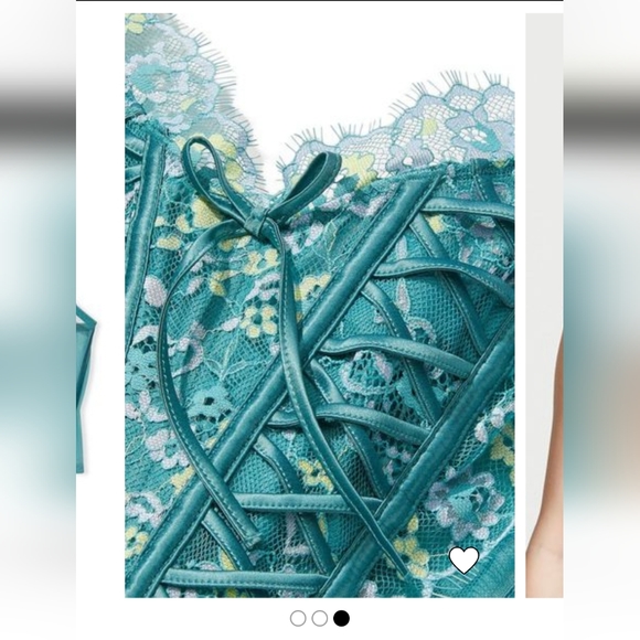 Victoria's Secret Dream Angels Cross Dyed Unlined Lace Up Bra Top - Picture 3 of 8